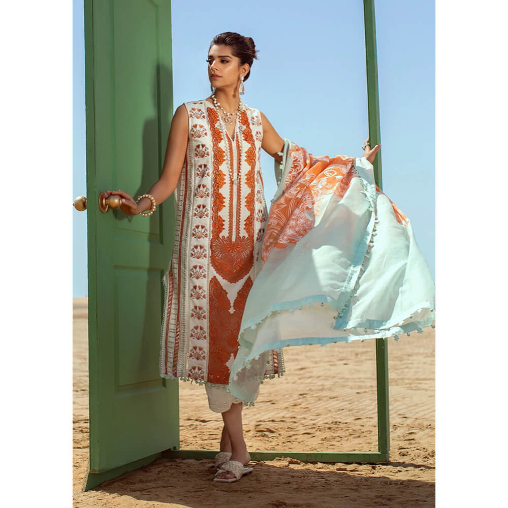 Crimson by Saira Shakira Lawn Collection 22, CR-SS-1A-Mandarin