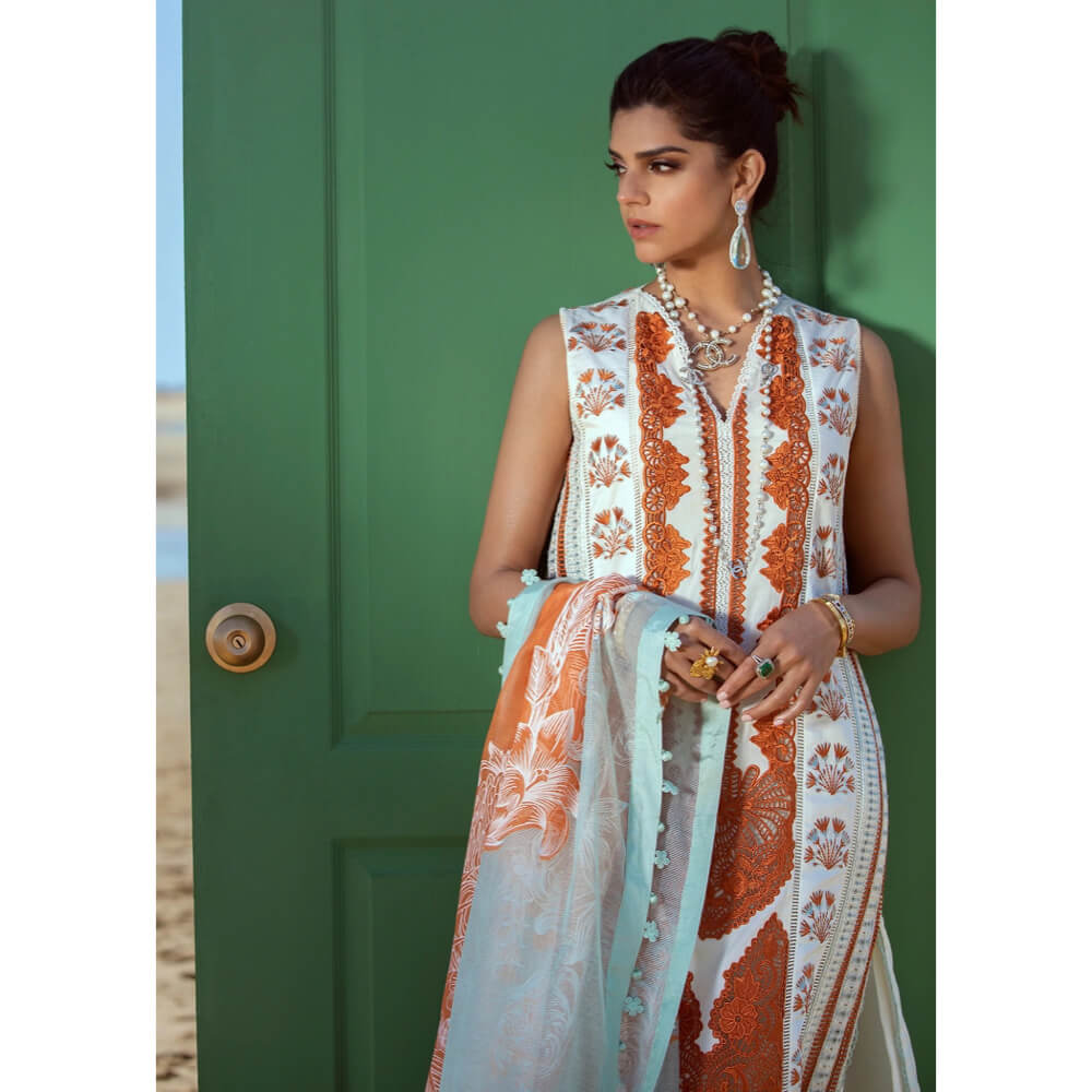 Crimson by Saira Shakira Lawn Collection 22, CR-SS-1A-Mandarin