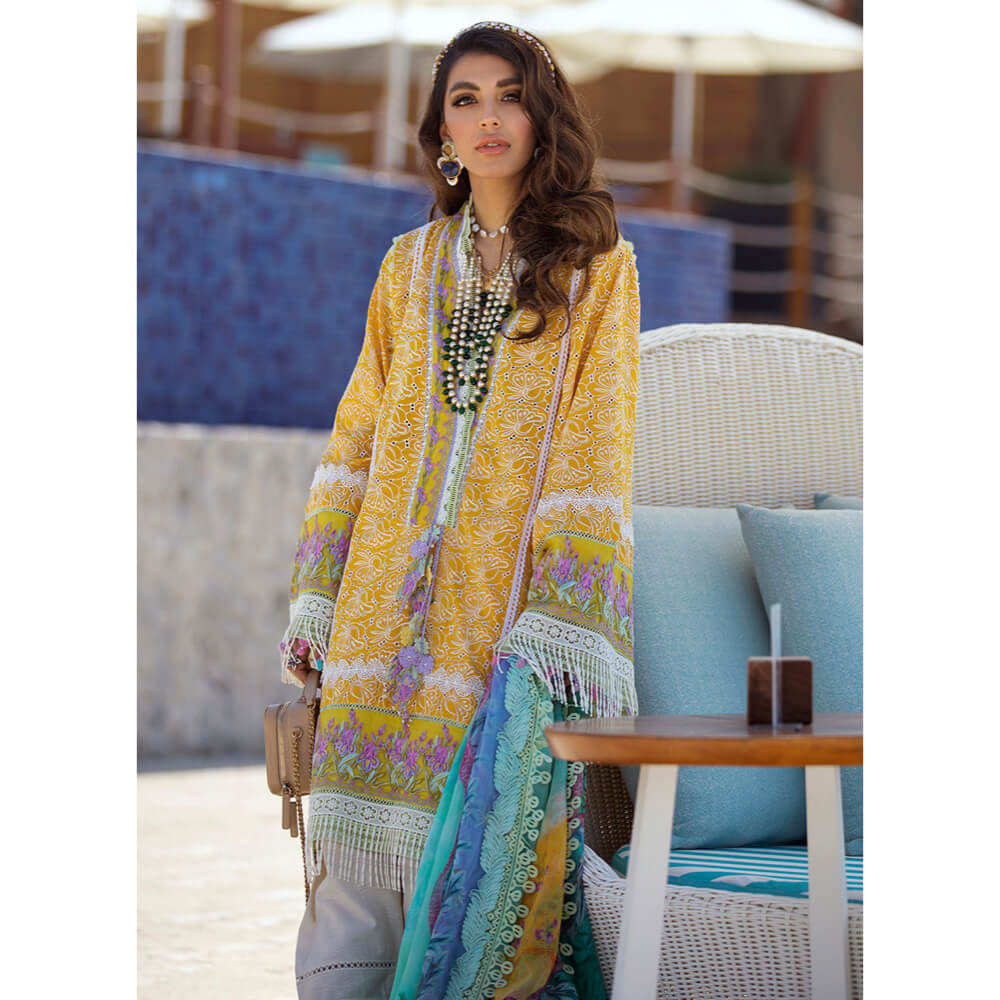 Farah Talib Aziz Luxury Lawn, FTA-03 Amaffi Sun