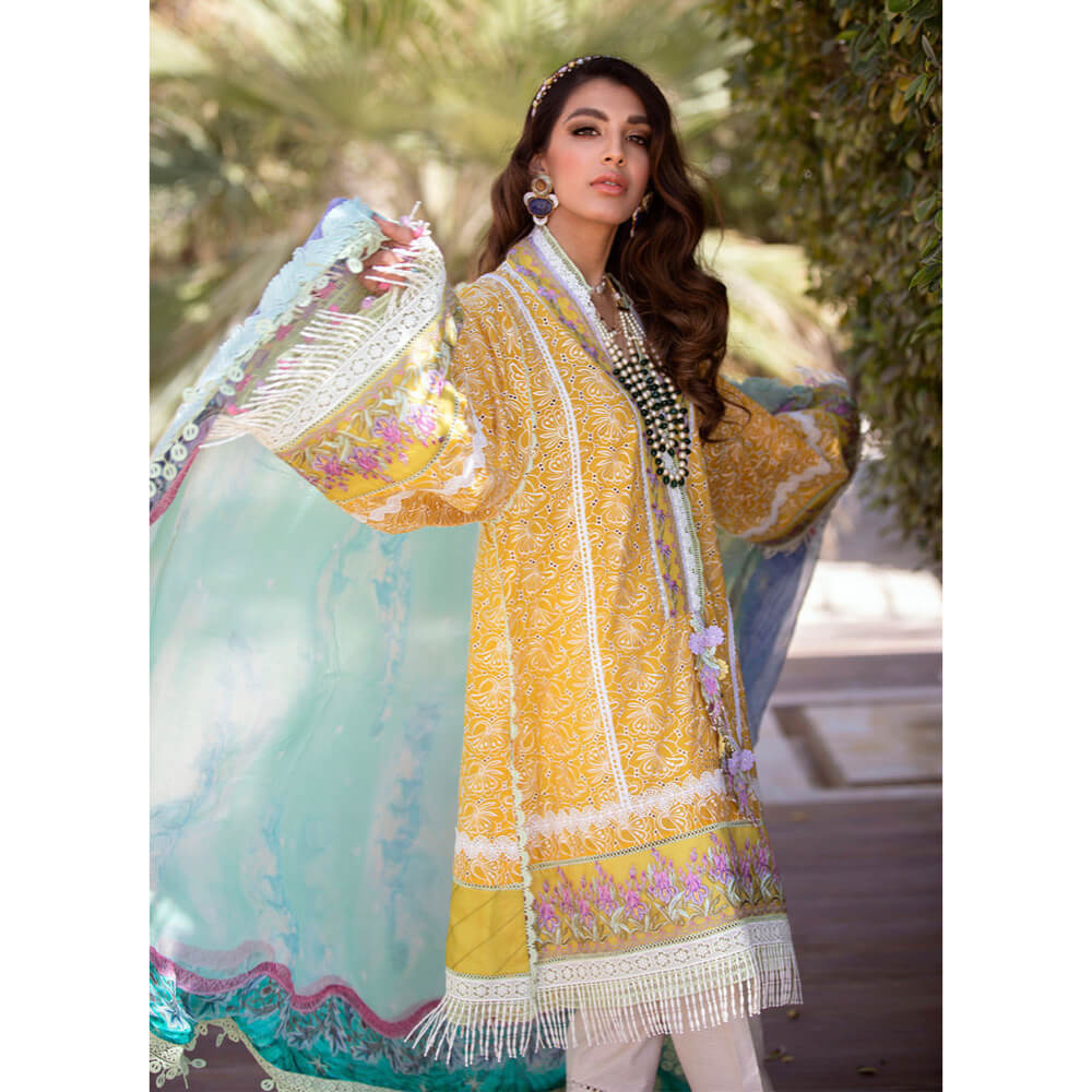 Farah Talib Aziz Luxury Lawn, FTA-03 Amaffi Sun