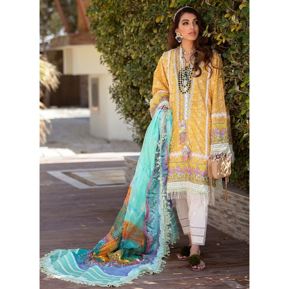 Farah Talib Aziz Luxury Lawn, FTA-03 Amaffi Sun