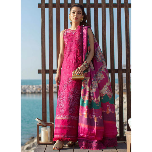 Farah Talib Aziz Luxury Lawn, FTA-10 Ibiza Berry