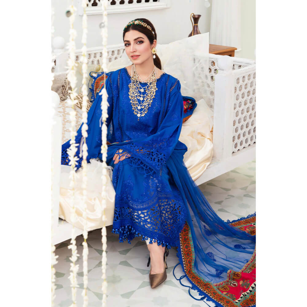 Maria B Eid Lawn'22, EL-22-08-Cobalt Blue