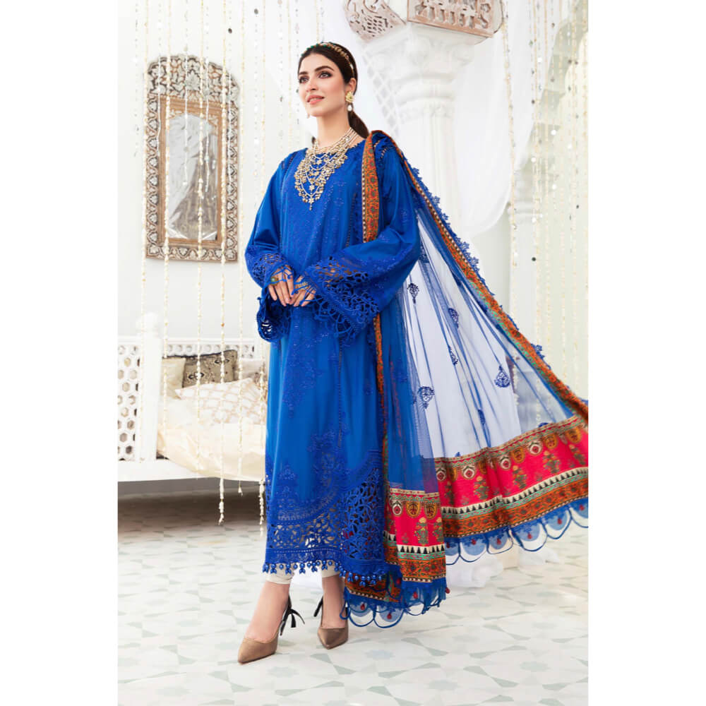 Maria B Eid Lawn'22, EL-22-08-Cobalt Blue