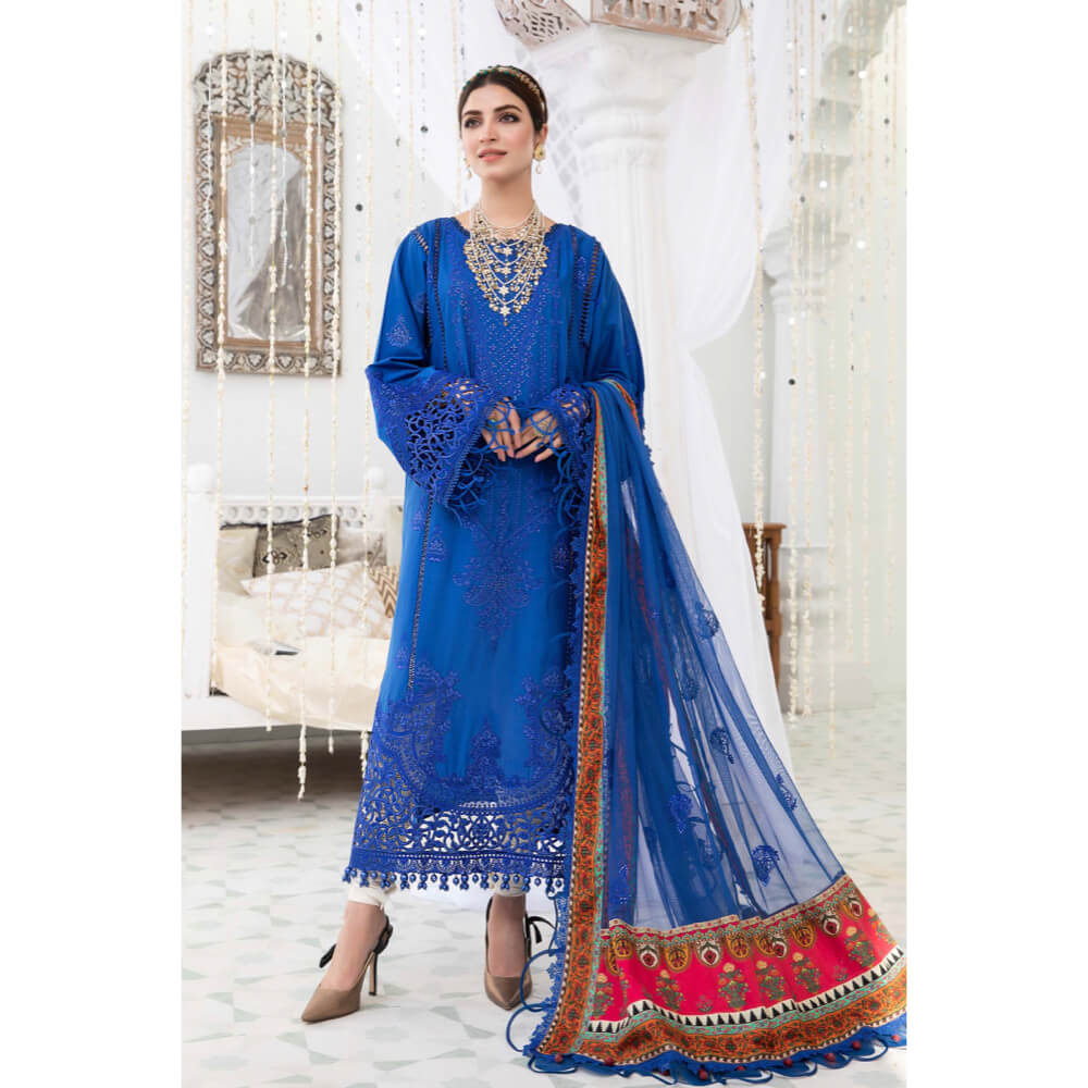 Maria B Eid Lawn'22, EL-22-08-Cobalt Blue