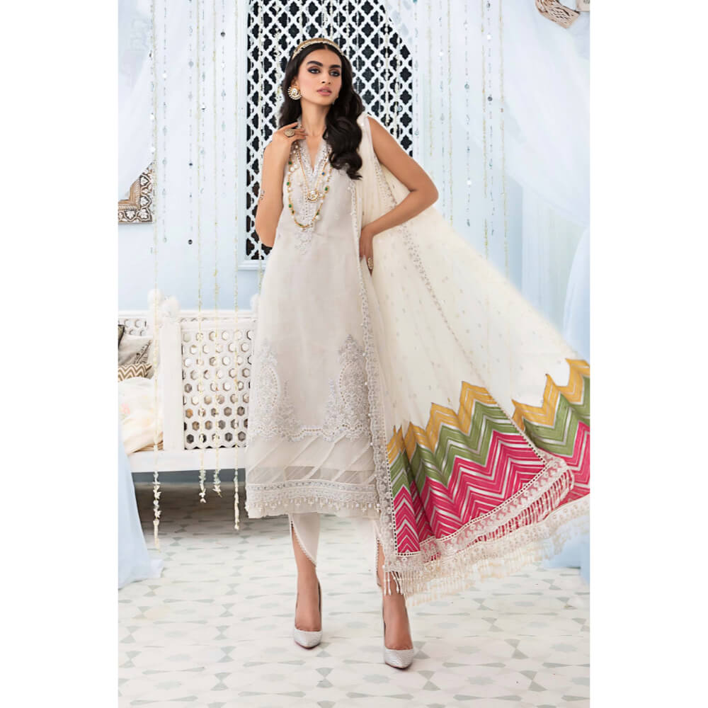 Maria B Eid Lawn'22, EL-22-10-Off White