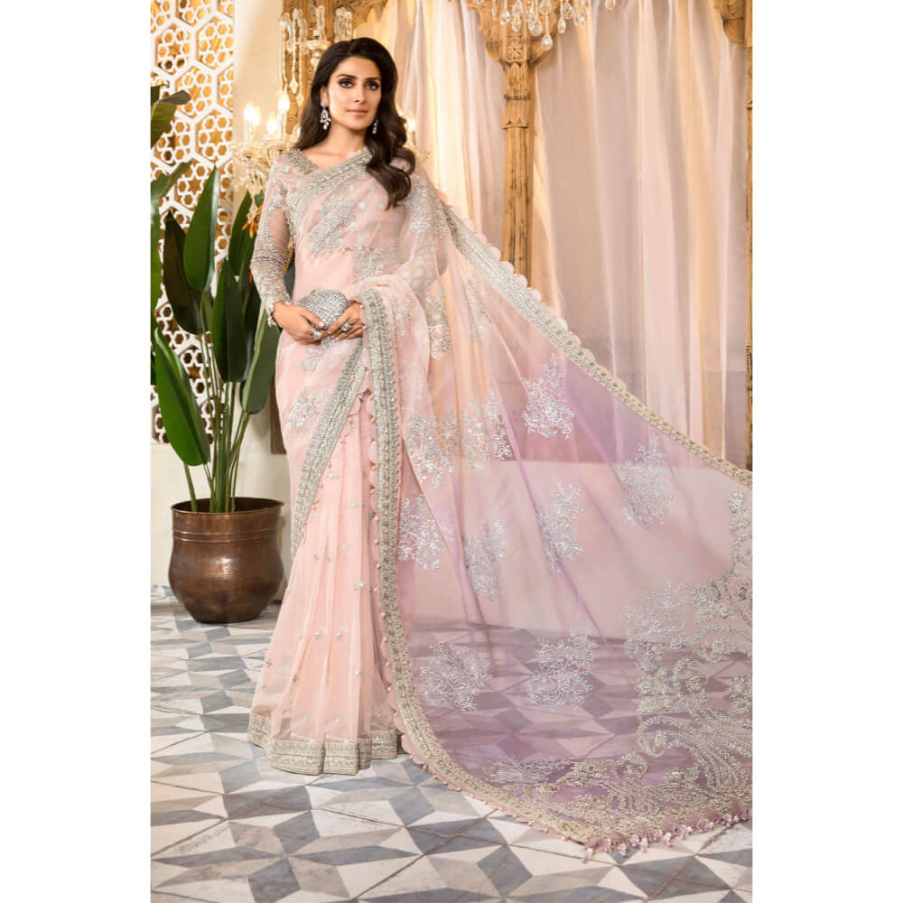 Maria B Mbroidered, BD-2404-Rose Pink and Lilac