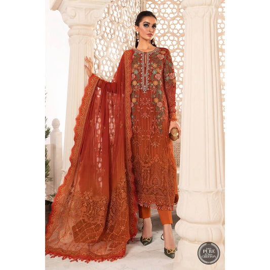 Maria.B. Chiffon '22, MPC-22-205-Burnt Orange and Rust