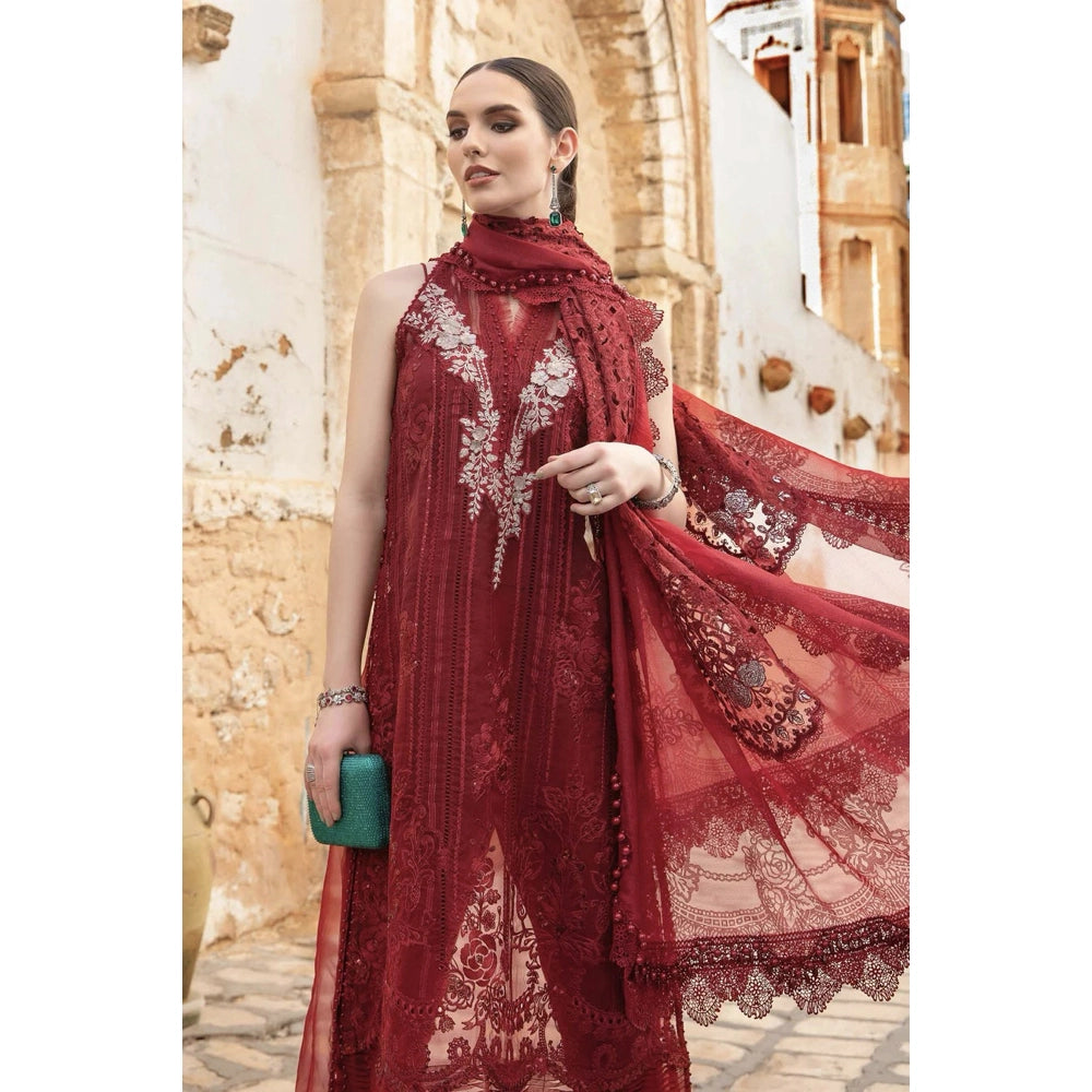 Maria B Luxury Lawn 24, D-2401-B, Red