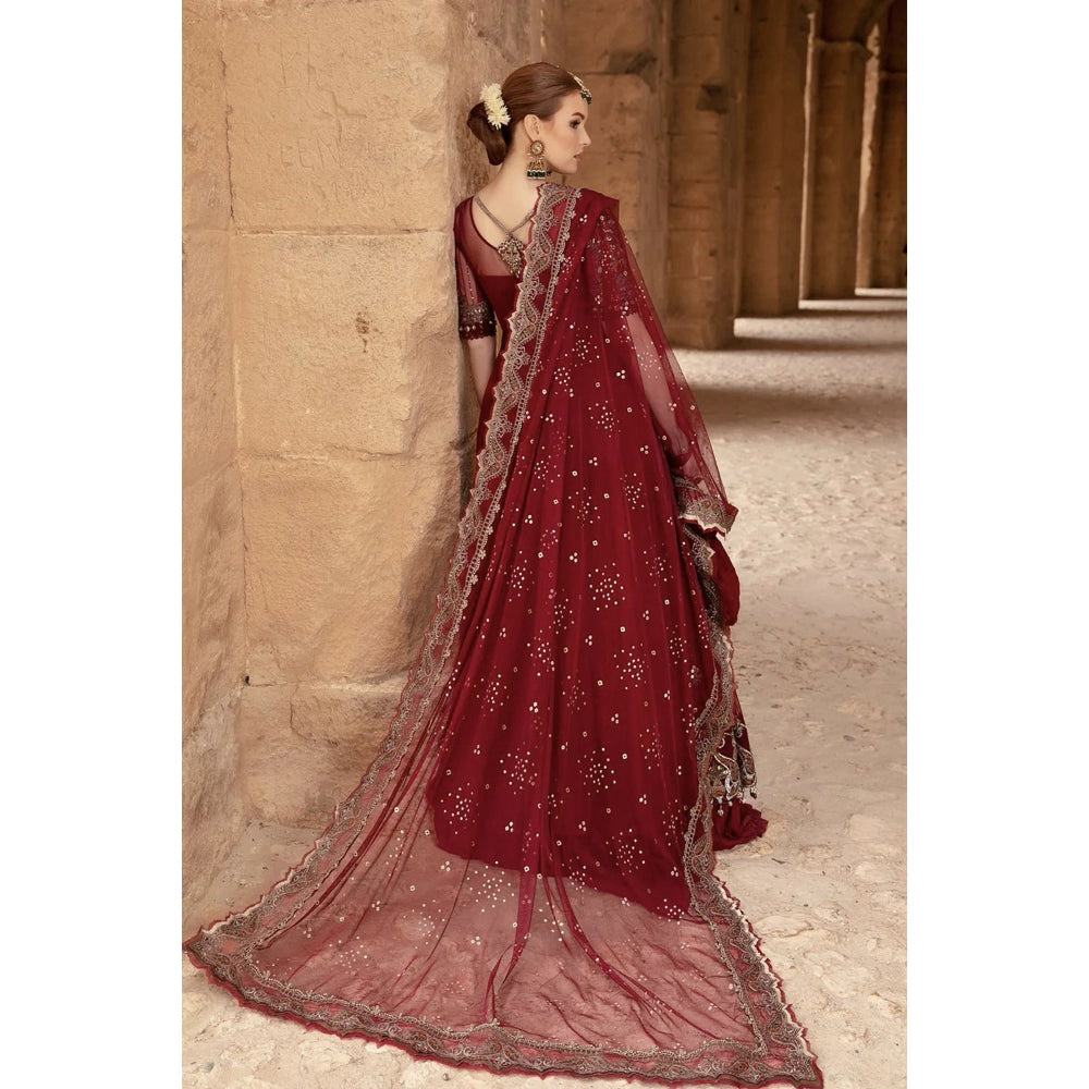 Maria B Luxury Lawn 24, D-2403-B, Maroon