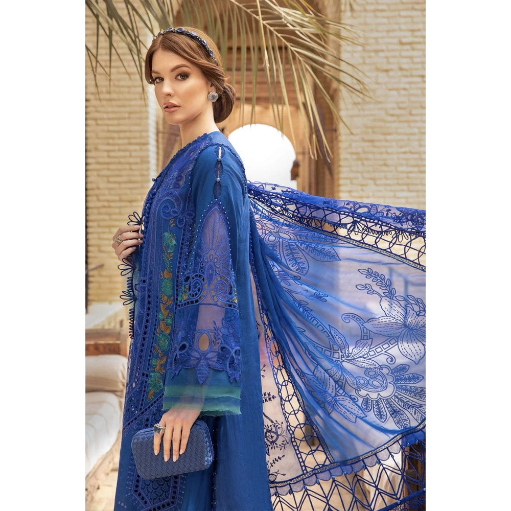 Maria B Luxury Lawn 24, D-2404-B, Blue