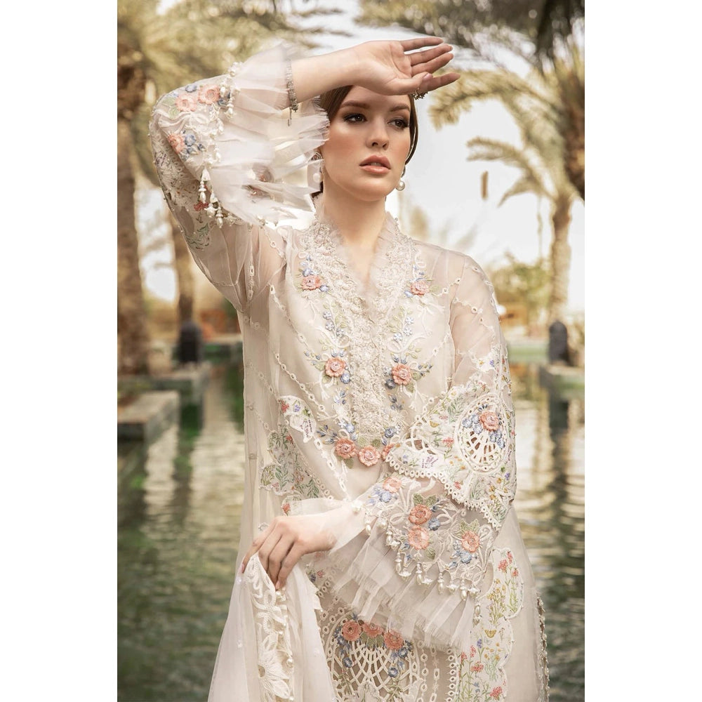 Maria B Luxury Lawn 24, D-2405-A, Off White