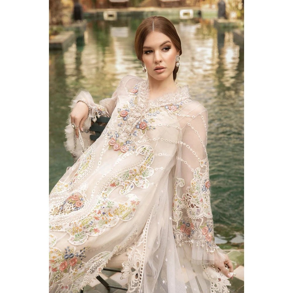 Maria B Luxury Lawn 24, D-2405-A, Off White