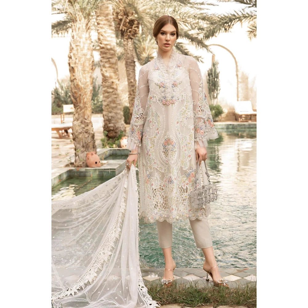 Maria B Luxury Lawn 24, D-2405-A, Off White