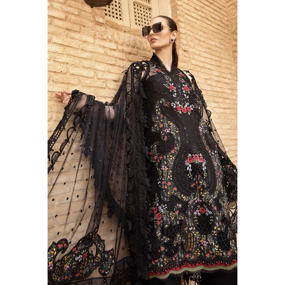 Maria B Luxury Lawn 24, D-2405-B, Black