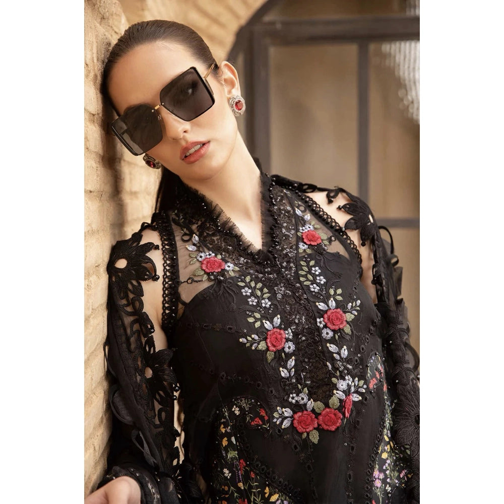 Maria B Luxury Lawn 24, D-2405-B, Black