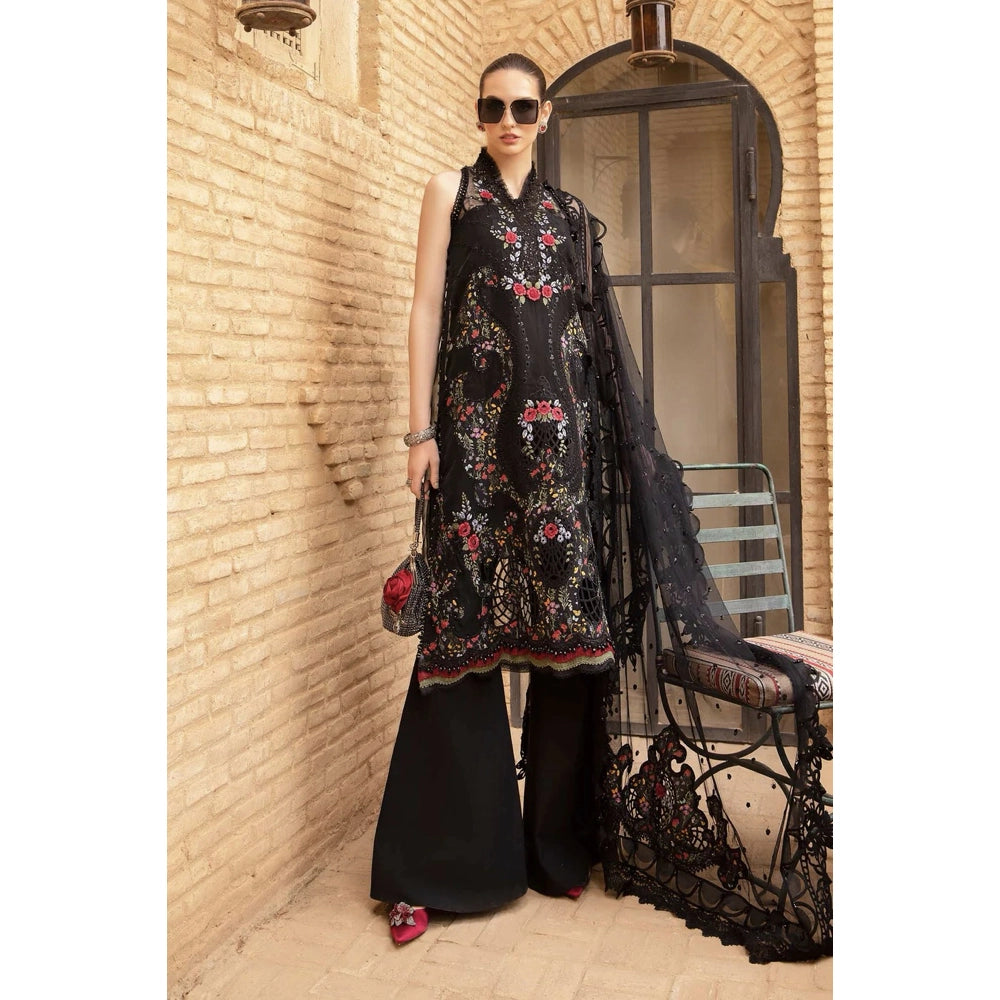 Maria B Luxury Lawn 24, D-2405-B, Black