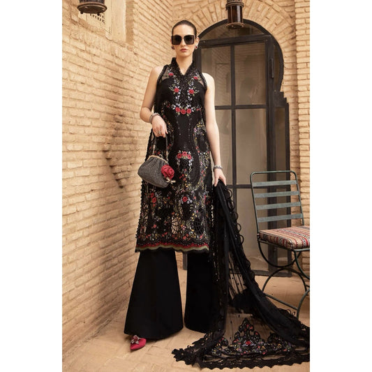 Maria B Luxury Lawn 24, D-2405-B, Black