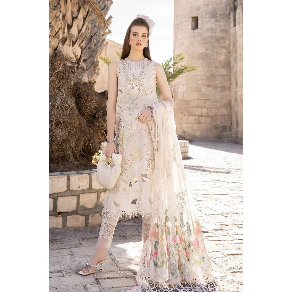 Maria B Luxury Lawn 24, D-2407-A, Off White