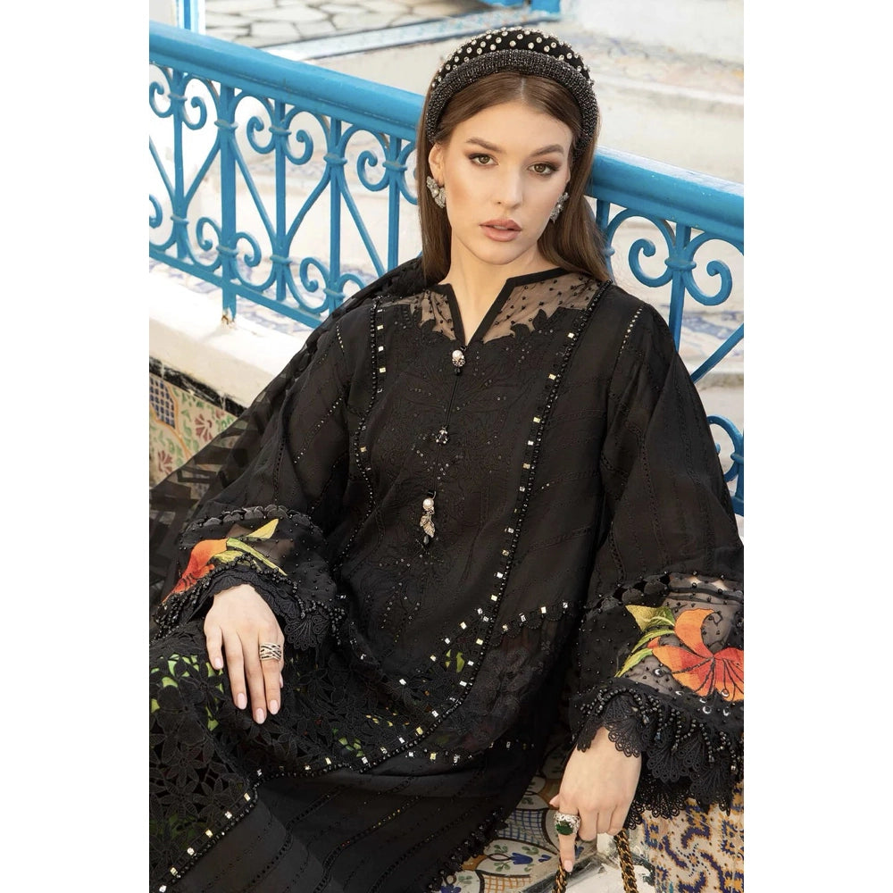 Maria B Luxury Lawn 24, D-2408-B, Black