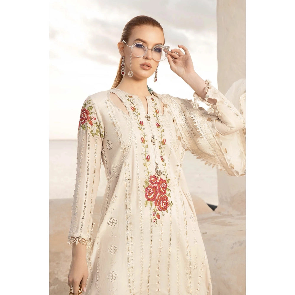 Maria B Luxury Lawn 24, D-2412-A, Off White