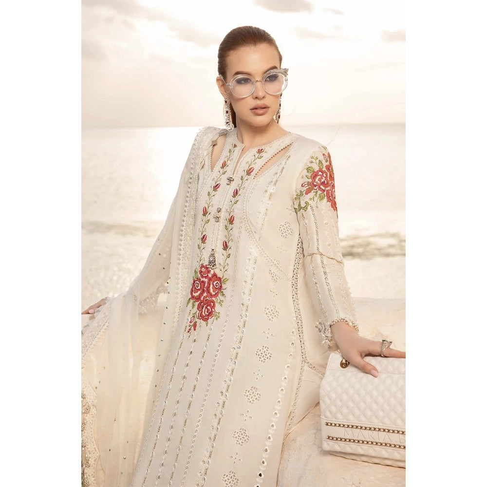 Maria B Luxury Lawn 24, D-2412-A, Off White