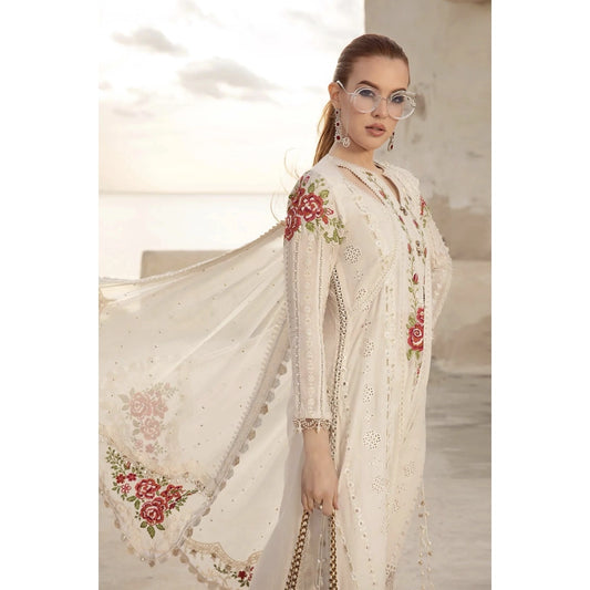 Maria B Luxury Lawn 24, D-2412-A, Off White