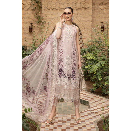 Maria B Luxury Lawn 24, D-2414-A, Pink