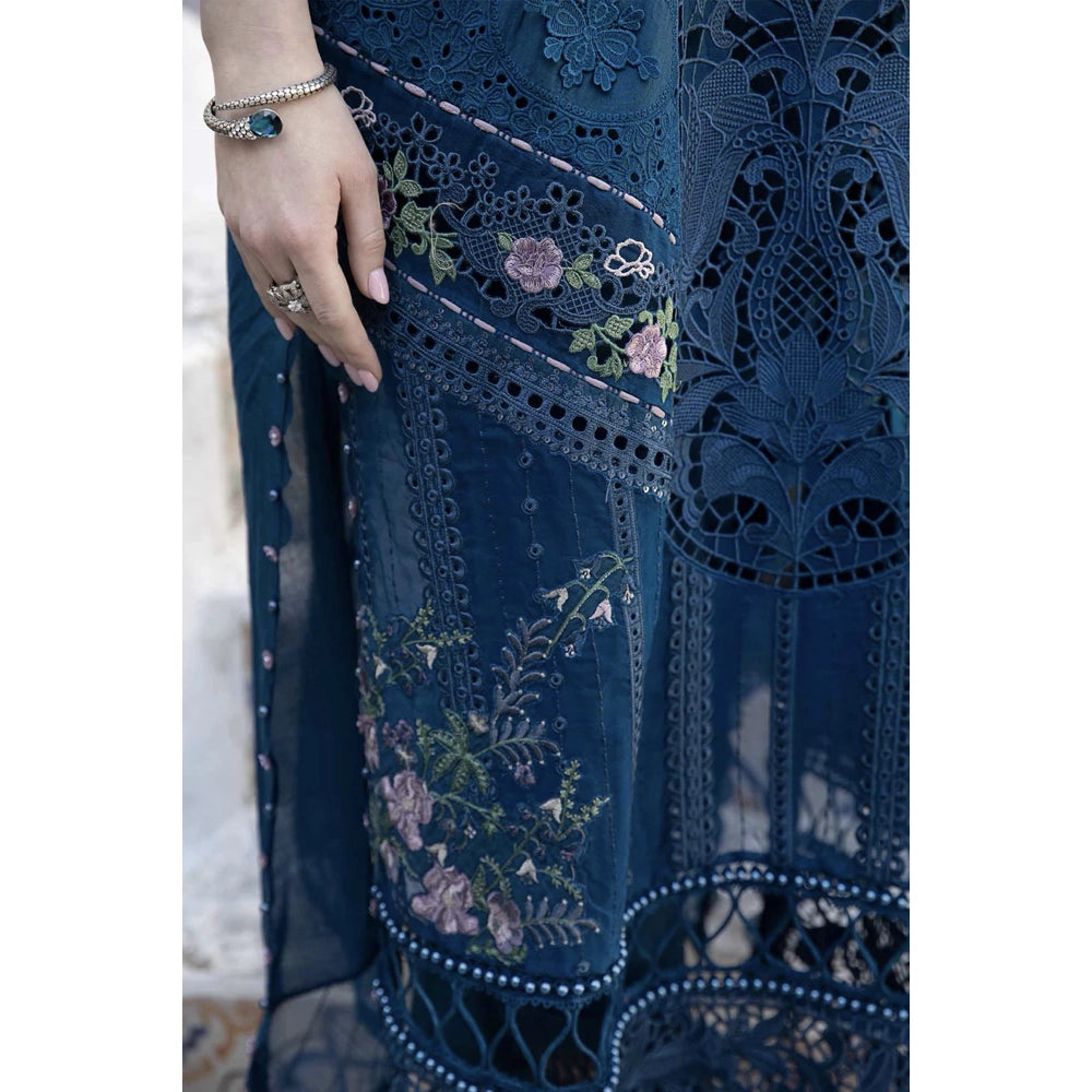 Maria B Luxury Lawn 24, D-2415-A, Blue