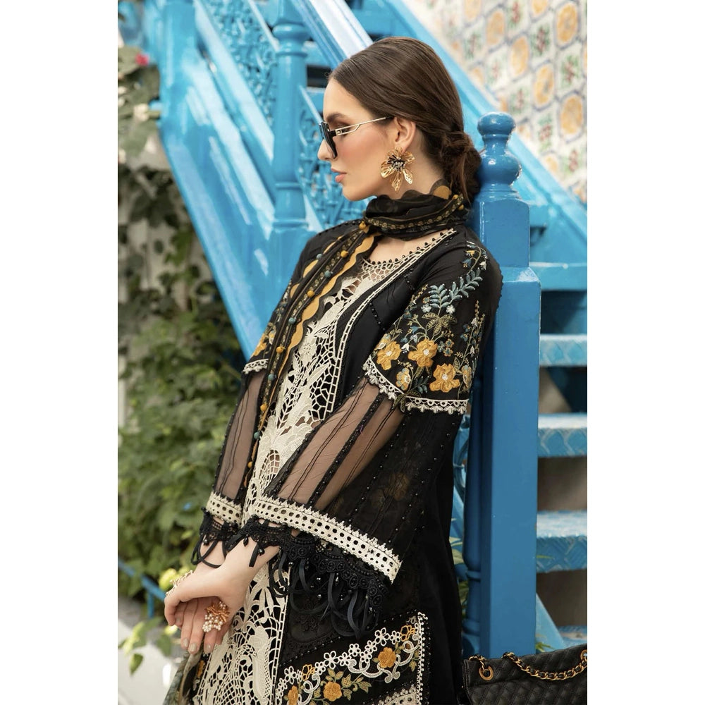 Maria B Luxury Lawn 24, D-2415-B, Black