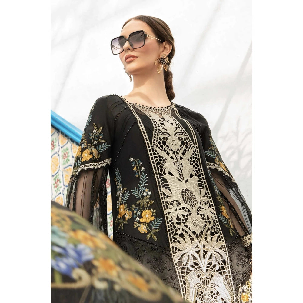 Maria B Luxury Lawn 24, D-2415-B, Black – Le'Shah Boutique