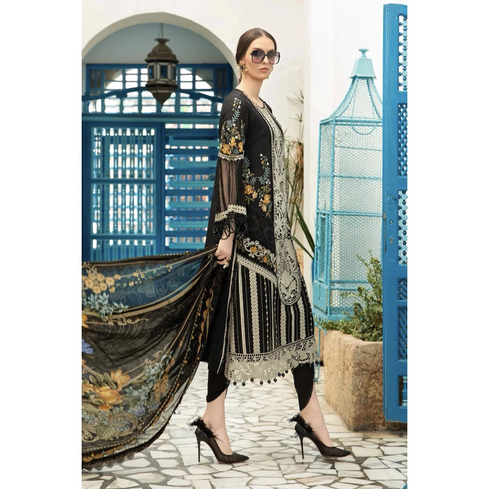 Maria B Luxury Lawn 24, D-2415-B, Black – Le'Shah Boutique