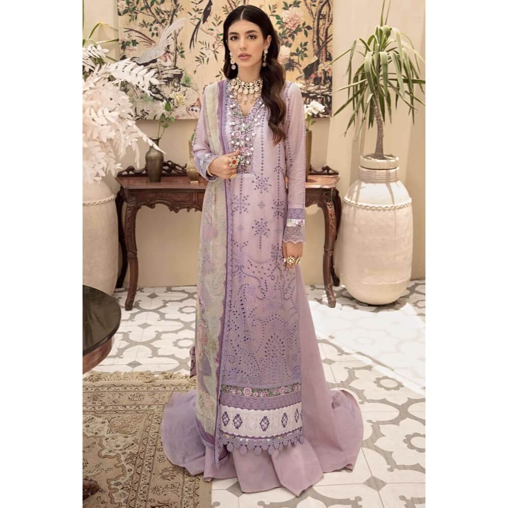 Noor by Saadia Asad, Eid Chikankari Vol II 2021, Lilac Ombre